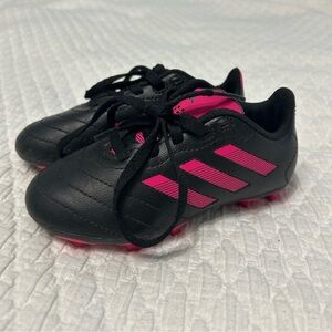 Adidas Kids' Goletto VII Black and Pink Soccer Shoes/Cleats